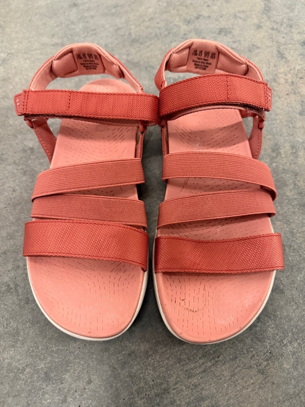 Ryka Coral Pink Strappy Comfort Sandals